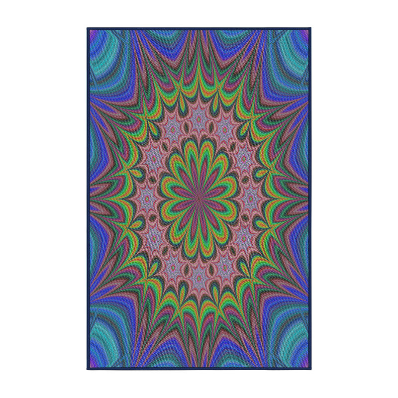 Geometric Indoor Rug, Rectangle 7' x 9'