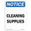 Cleaning Supplies Aluminum Sign 12 x 18