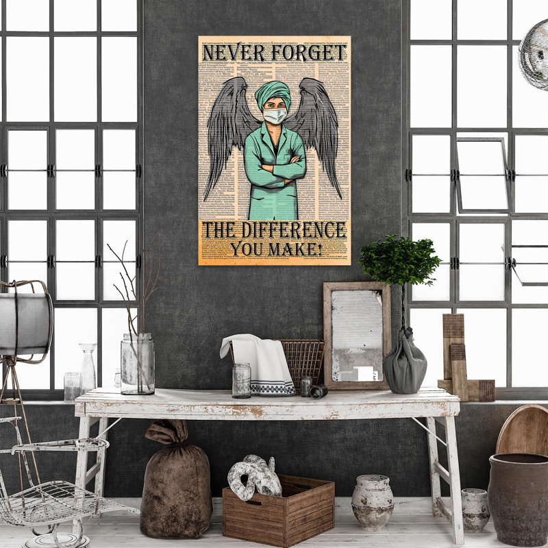 «Doctor Never Forget On», impression sur toile, H 36 po x l 24 po x P 1,25 po