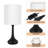 Bedside Table Lamps Line Fabric Lampshade Metal Lamp Base-1261140609-1261140613-1228552050