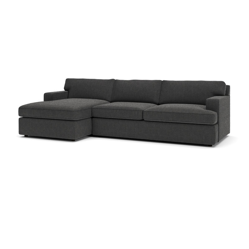Cleo 2-Piece Upholstered Sectional, Left Hand Facing, Davis Smoke Bouclé