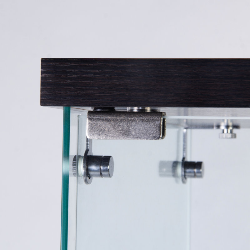 Vitrine noire en verre à deux portes avec 4 tablettes, verre trempé de 5 mm, sécurisée pour les objets de collection et grande vitrine à 4 tablettes à assemblage rapide, modèles de rangement noirs, épais et idéaux, poupées, décorations