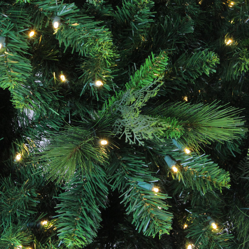 Arbre de Noël artificiel mixte 7,5 pi avec lumières Sequoia