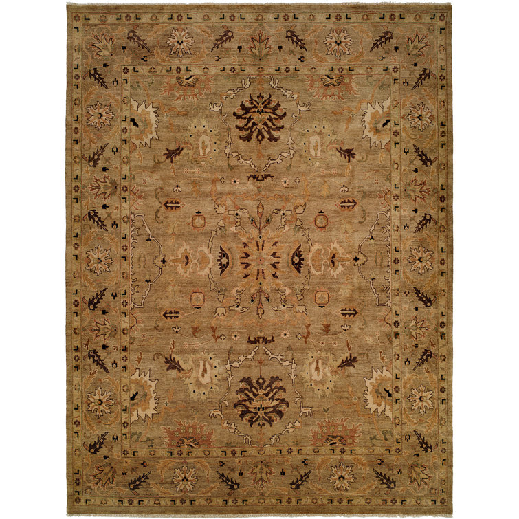 Wool Oriental Area Rug in Brown