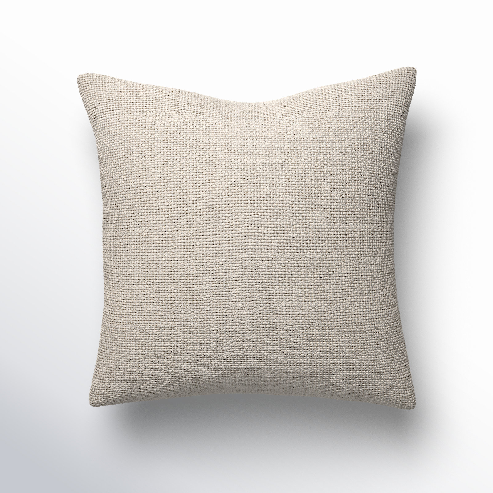 Keri Lumbar Throw Pillow, Pillow Cover Only - No Insert, 20" x 20", Cream