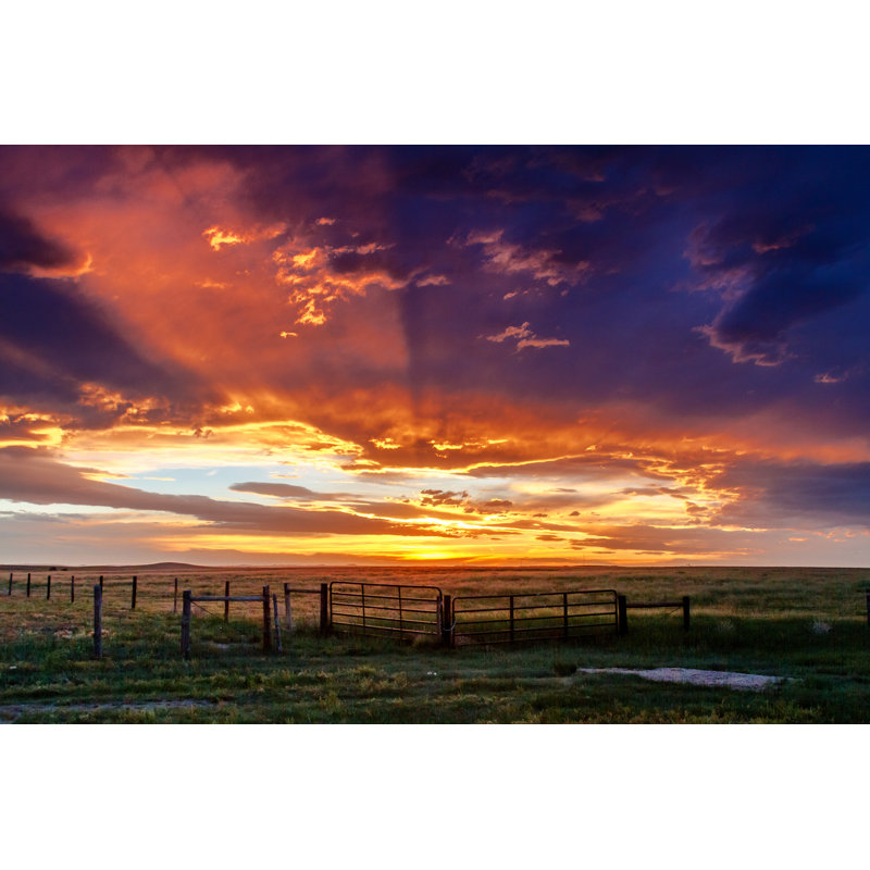Dramatic Sunset by Tvirbickis - Wrapped Canvas Print, 30cm H x 46cm W