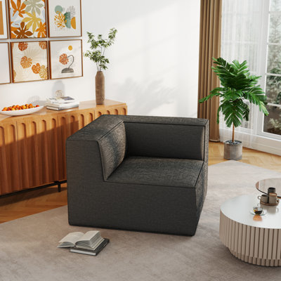 Fauteuil de coin modulaire Comfy Cloud 38 po, module de canapé en mousse à compression, aucun assemblage requis