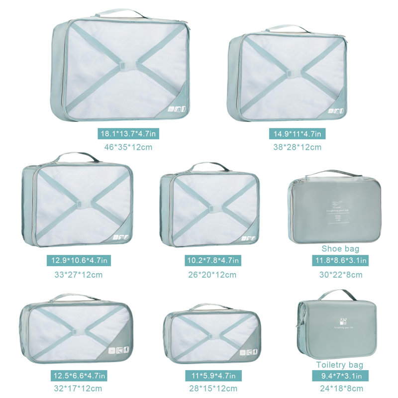 Rebrilliant Fabric Storage Bag, Blue/Grey