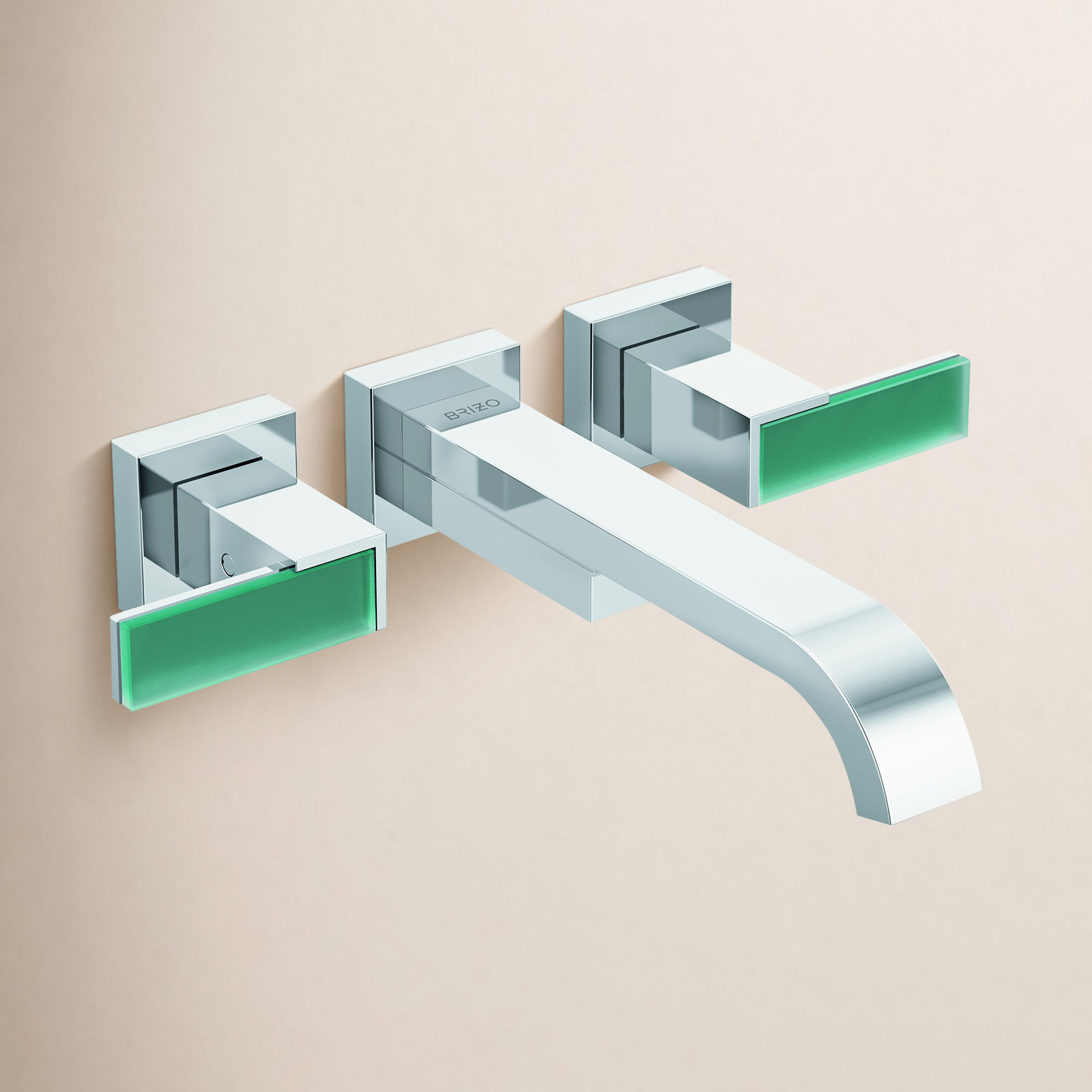 Siderna® Two-Handle Wall Mount Tub Filler, Chrome, Lever