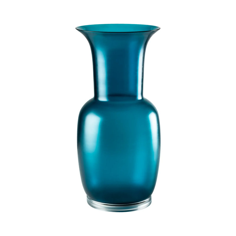 Venini Opalino Vase, 16.54" H x 7.87" W x 7.87" D, Amber