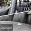 Balancelle noire d'extérieur et d'intérieur avec coussin et base de couleur, siège confortable plus large en mousse gris foncé, œuf pe en métal pour espaces, structure confortable et extensible