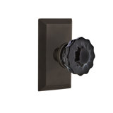 Studio Plate with Crystal Black Door Knob