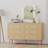 Augustina Rattan 6 Drawer Dresser for Bedroom, 47.3'' Wide Boho Double Dresser, Storage Dresser & Chest with Wooden Knobs-1527883727