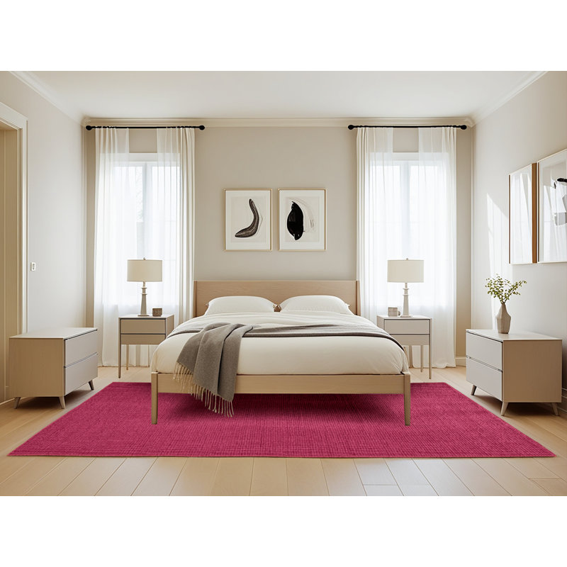 Tapis mauve lavable à la machine, Rectangle de 5 pi x 8 pi