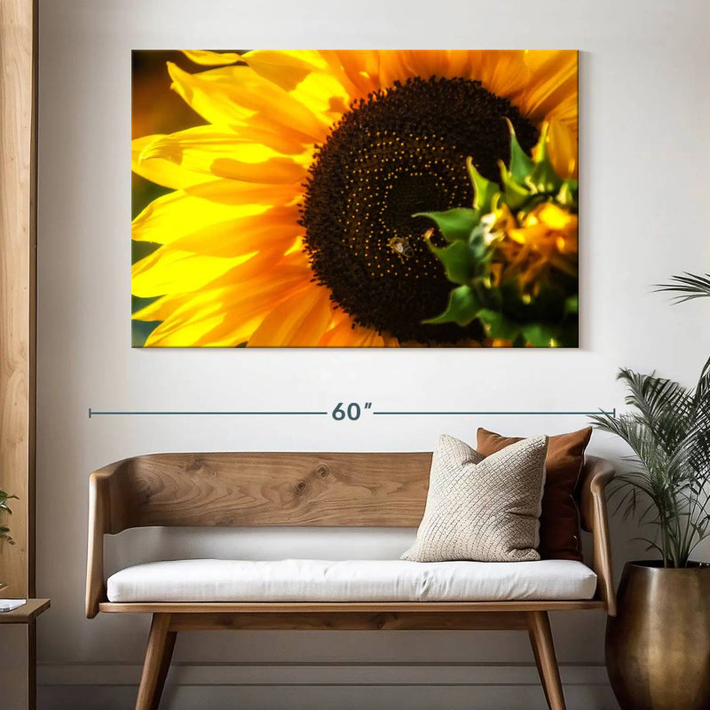 Harnek magnifique tournesol, H 34 po x l 51 po