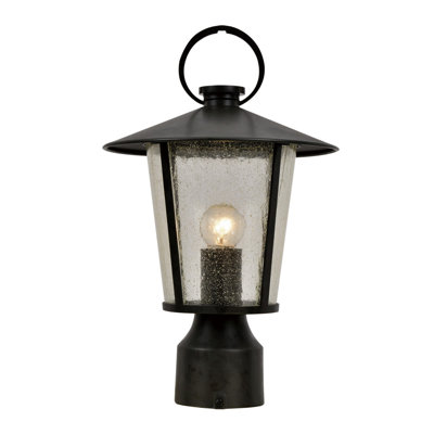 Tête de lanterne à 1 lumière H 14,5 po noir mat Orland