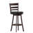 Commercial Grade Classic Ladderback Swivel Bar Height Barstool with Padded, Upholstered Seat-63099075-63099087