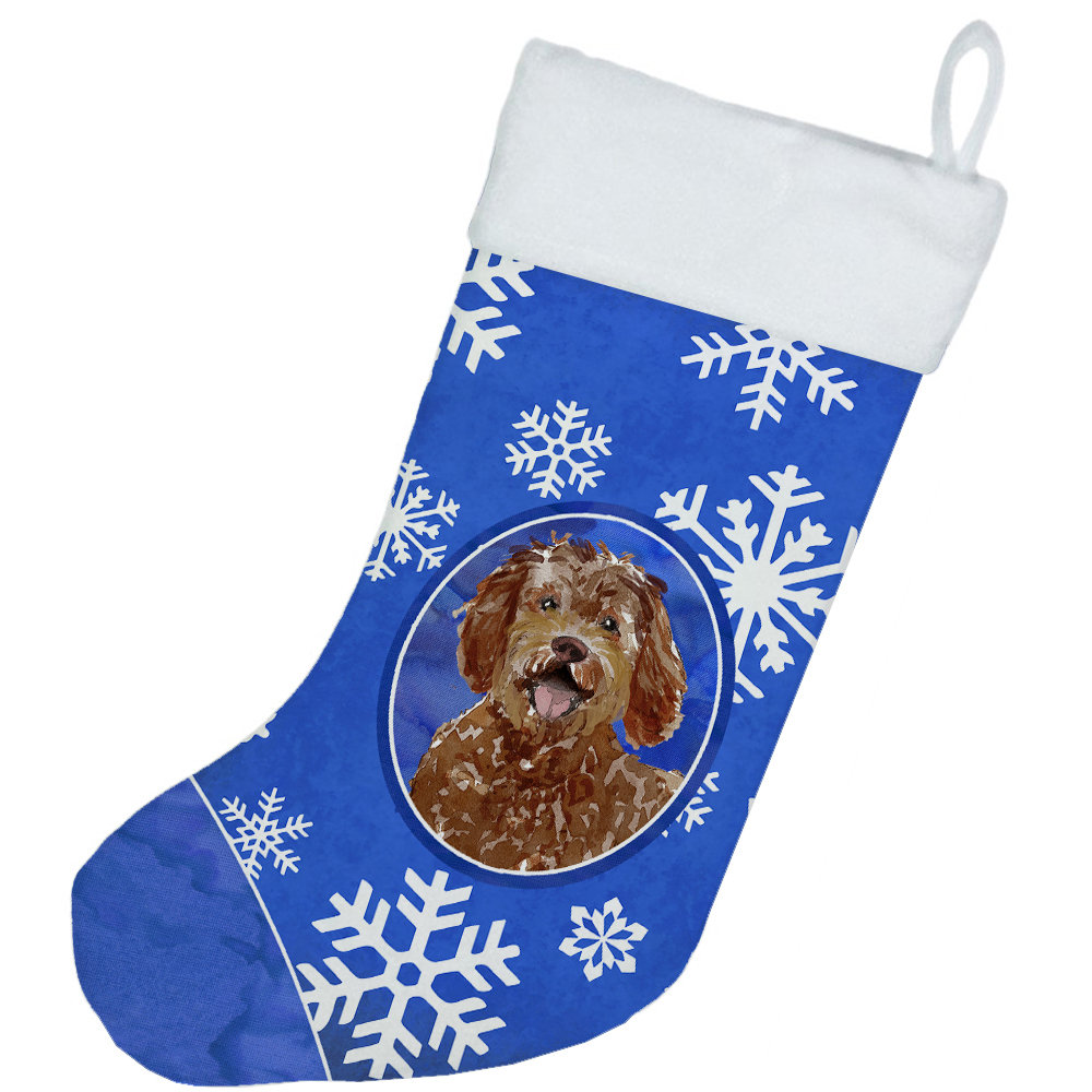 Winter Snowflakes Christmas Stocking The Holiday Aisle® Dog 