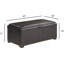 Banc de rangement avec 2 repose-pieds latéraux