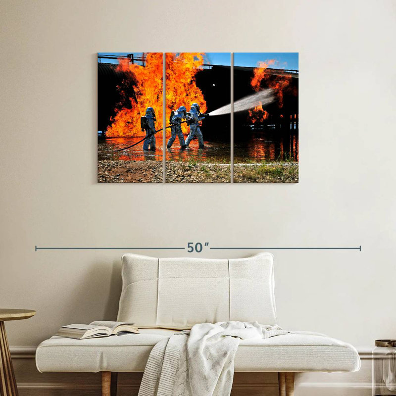Simulated Fire Emergency, 24" H x 38" W