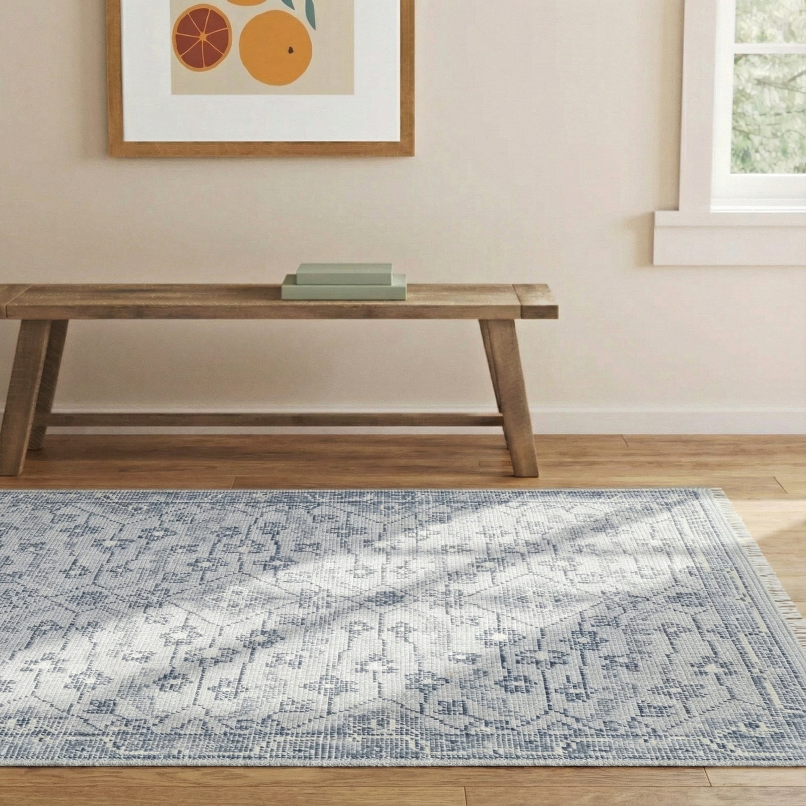 Ronia Handmade Rug, Rectangle 5' x 8'