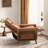 Mid-Century Modern Push-Back Recliner Chair, PU Leather Armchair-478461740