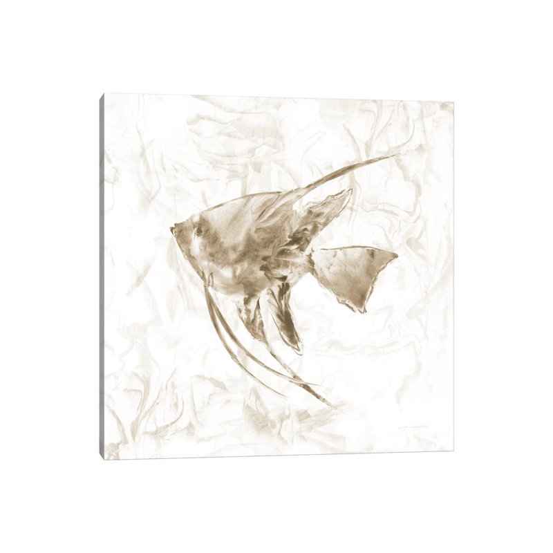 Soft Marble Tropical Fish by Nan - Wrapped Canvas Painting, 45.72 cm H x 45.72 cm W