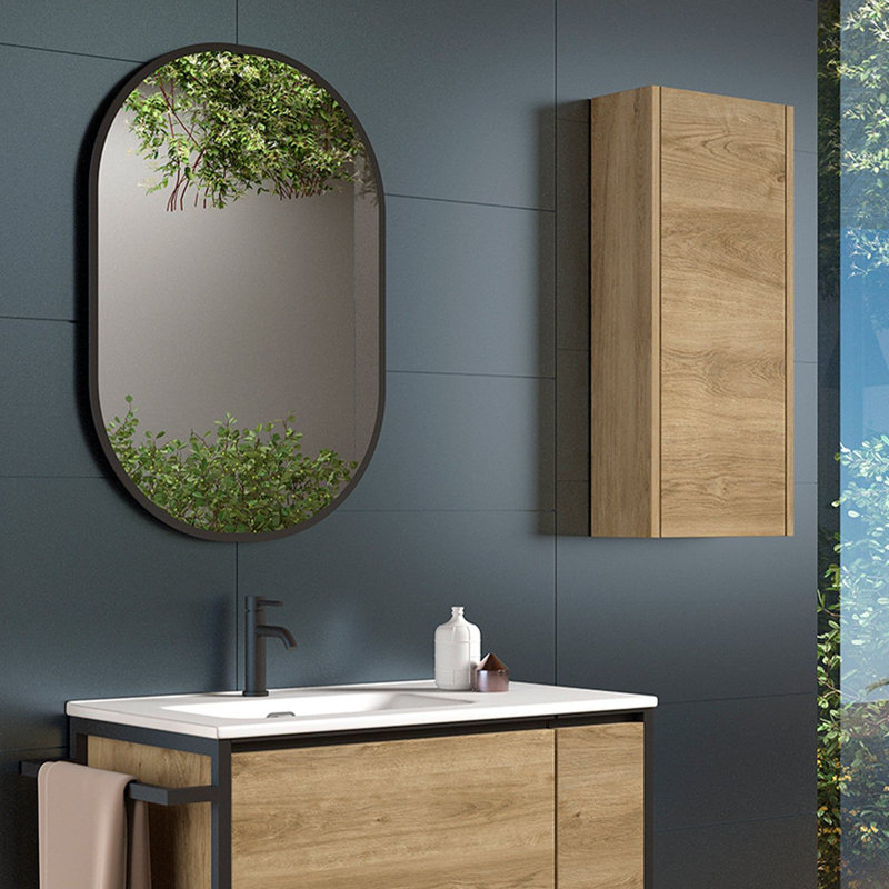 Miroir réversible de 22 po de largeur DAX Soul, Noir, noir, noir, noir