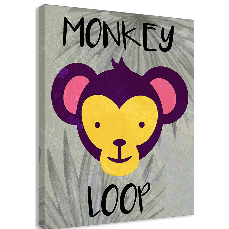 «Monkey Loop», impression sur papier, H 14 po x l 11 po x P 1,5 po, Canevas