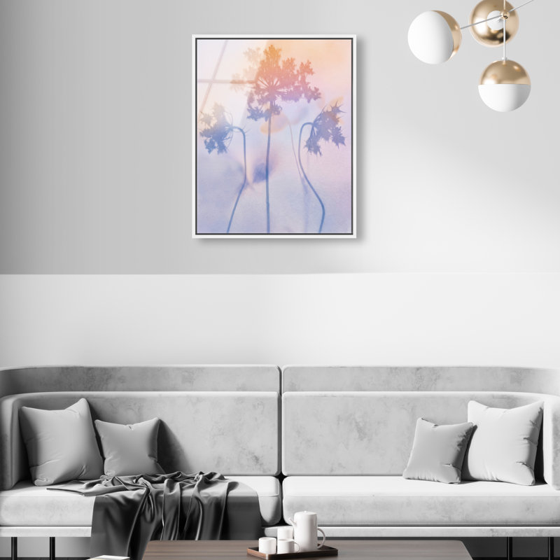 Lavender Shadows Print, 17"H x 21"W, White Floater Frame