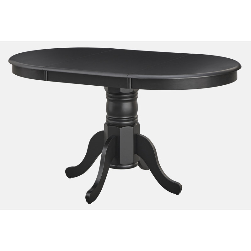 Table de salle à manger extensible Kaneshiro, Noir / Noir