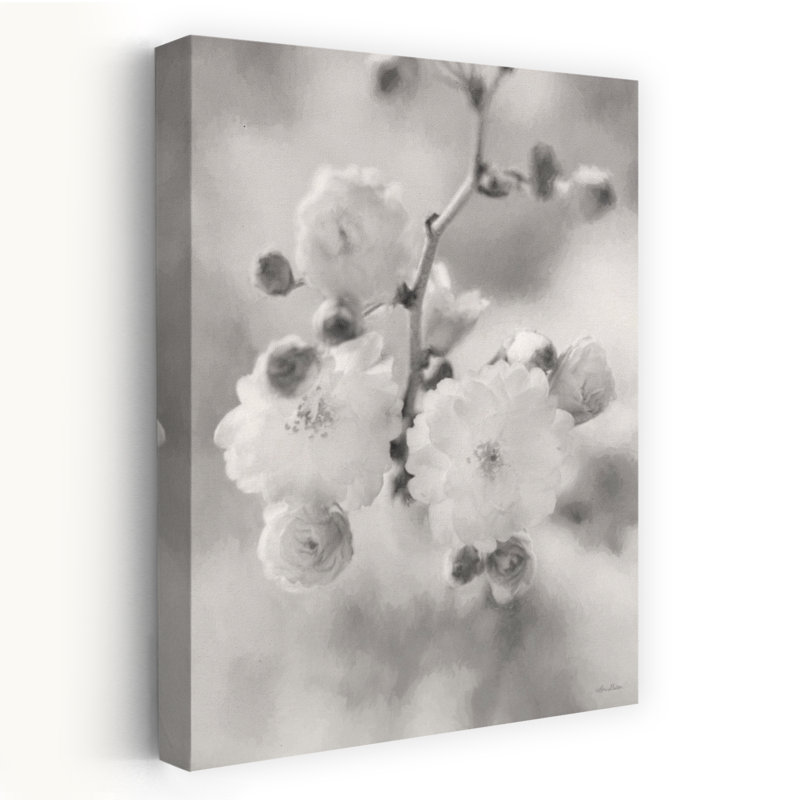 «Painted Blossoms I», art floral contemporain, H 48 po x l 32 po