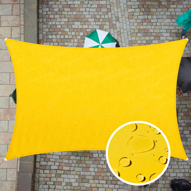 Waterproof 7' x 12' Rectangle Shade Sail, Yellow