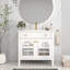 Meuble-lavabo autoportant avec tablette de rangement-568889067