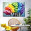 Rainbow Trees, impression abstraite sur toile-1426851556