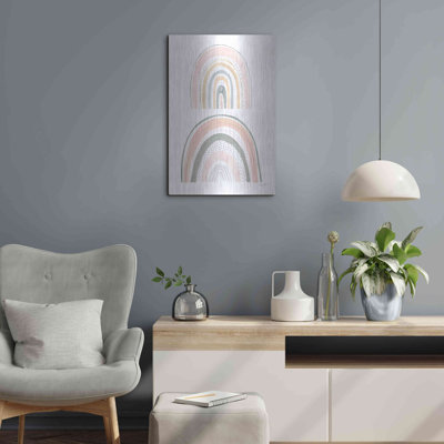 «Hokku Designs» Boho Rainbow IV par Courtney Prahl, art mural en métal