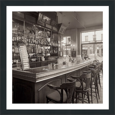 « la colombre cafe iii » par alan blaustein,, reproduction de photo encadrée