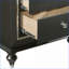 Table de chevet contemporaine à 2 tiroirs gris métallique