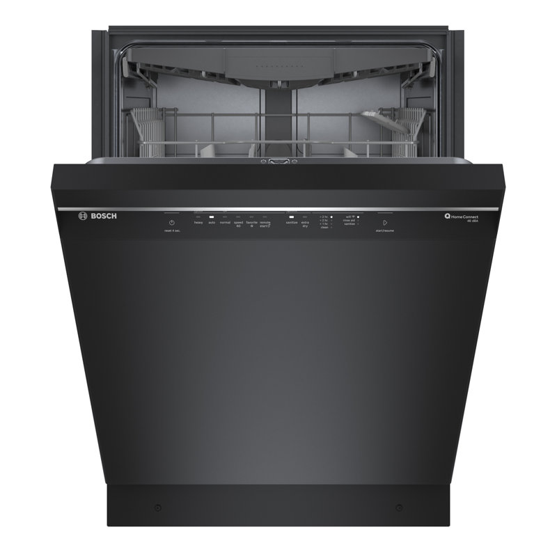 300 Series 24" Stainless Steel Front Control Built-In Dishwasher with 3Rd Rack, Black