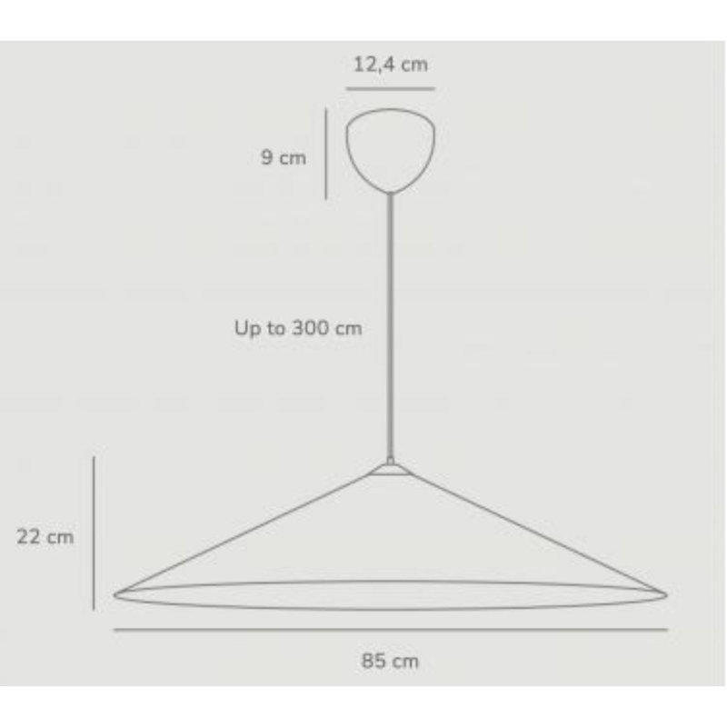 1 - Light White Cone Pendant
