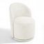 Chaise rembourrée d'appoint en chenille beige-111969058