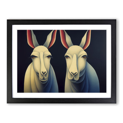 Symmetrical Donkeys - Single Picture Frame Print