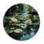 Horloge murale en bois massif Maysaa-2085851920