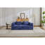 Canapé à compression, canapé-lit à plancher convertible avec structure de forme fixe, canapé modulaire désossé sans causeuse, sans assemblage requis, tissu chenille, pour chambre de salon, bleu foncé-1033344364