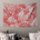 Tapisserie murale «Floral Line Art Illustration» - décoration murale fleurs