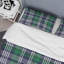 Tartan à carreaux verts - ensemble de housse de couette abstrait - microfibre de polyester-1939869830