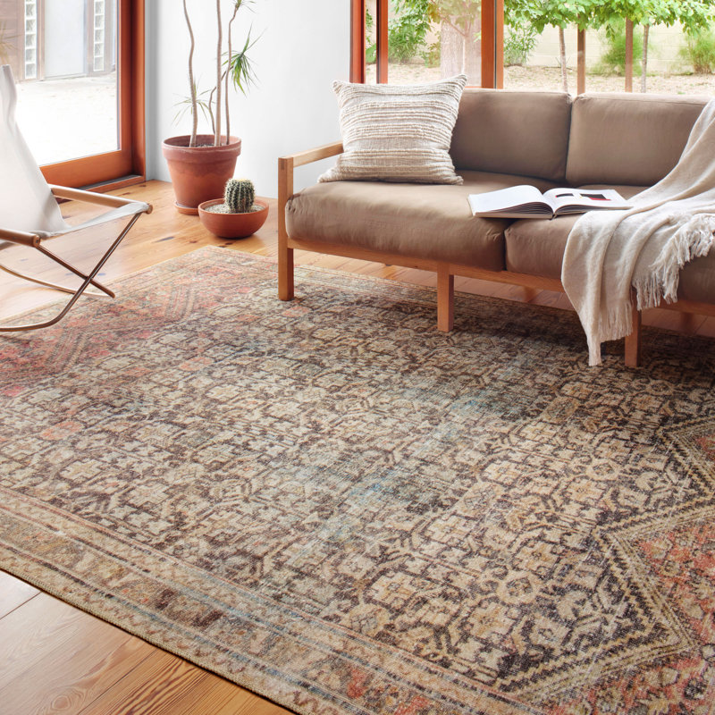 Rayburn Area Rug in Charcoal/Multi, Rectangle 7'6" x 9'6"