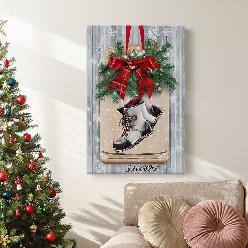 Art des Fêtes de Noël - Toile tendue avec châssis XLV, H 12 po x l 8 po