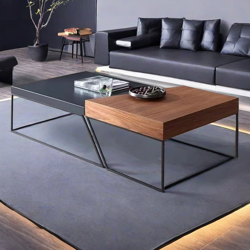 Table basse simple en bois massif créatif, H 15,74 po x L 55,11 po x l 25,59 po
