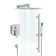 10" Wall Mount Complete Rainfall Shower System with Rough-in Valve and Slide Bar
